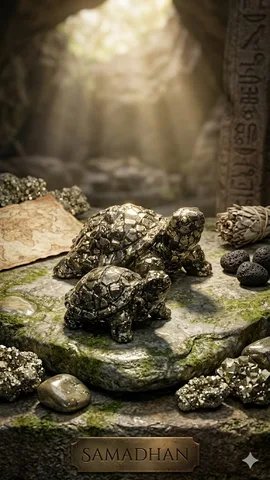 Original Natural Pyrite Turtle for Wealth, Prosperity, Good Luck & Positive Energy |