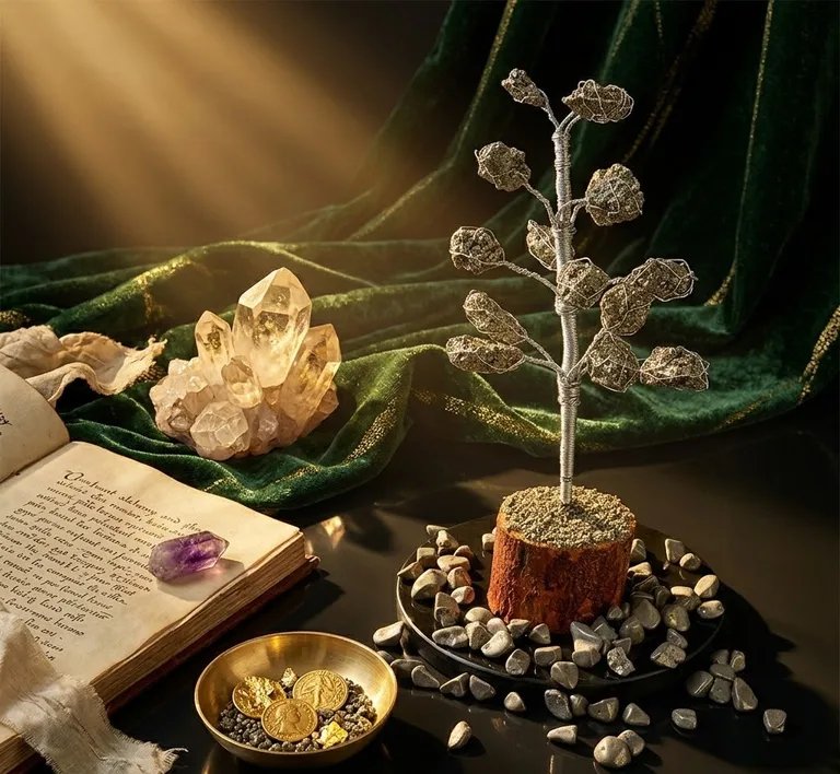 Original Natural Pyrite Crystal Tree for Wealth, Prosperity & Positive Energy 1
