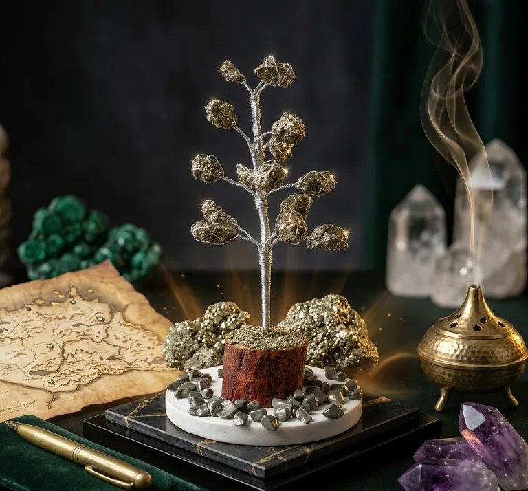 Original Natural Pyrite Crystal Tree for Wealth, Prosperity & Positive Energy 3
