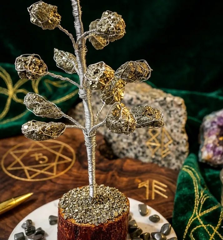 Original Natural Pyrite Crystal Tree for Wealth, Prosperity & Positive Energy 4