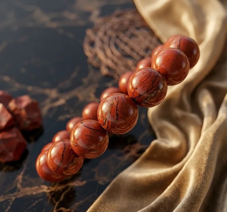 Original Natural Red Jasper Bracelet for Strength, Courage & Stability 3