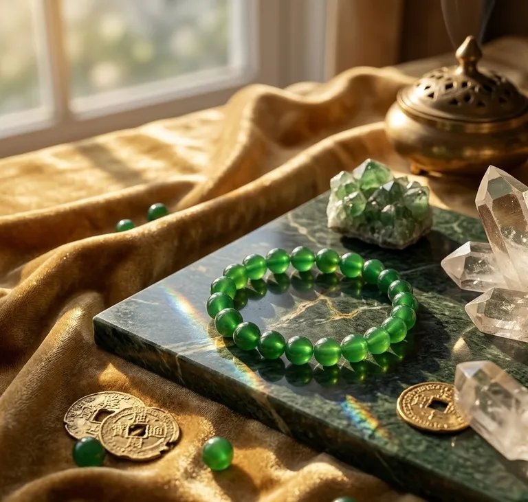 Original Natural Green Onyx Bracelet for Confidence, Emotional Balance & Positive Energy  1