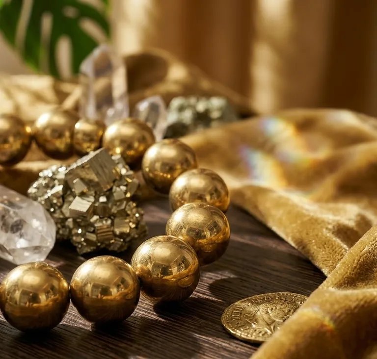Original Natural Golden Pyrite Bracelet for Wealth, Prosperity & Business Success 3