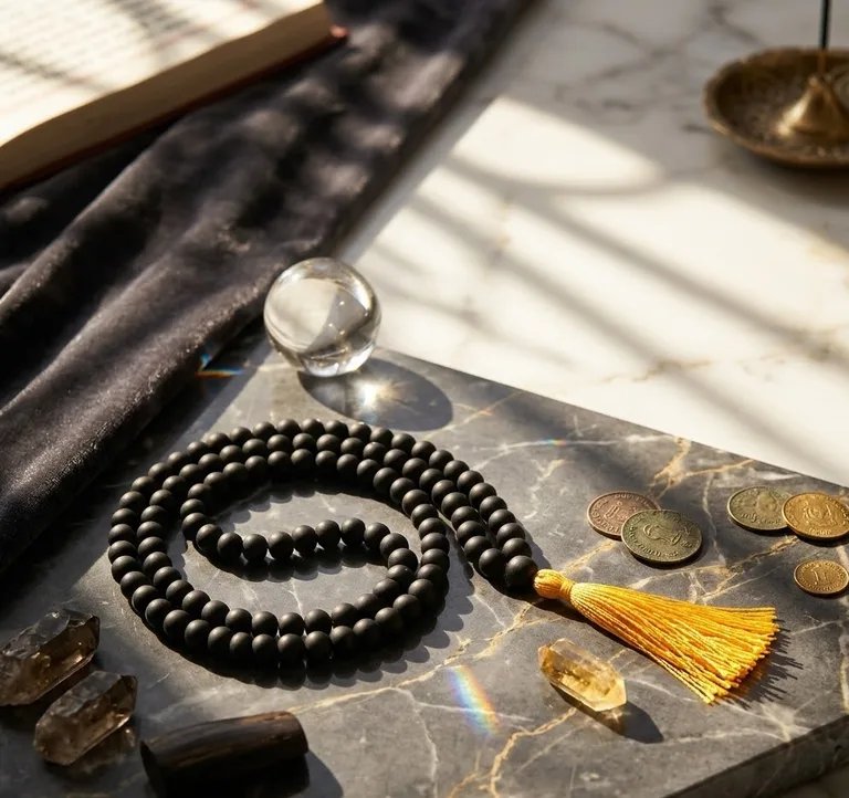 Original Natural Karungali Mala (Ebony Wood Mala) for Spiritual Growth, Meditation & Positive Energy 1