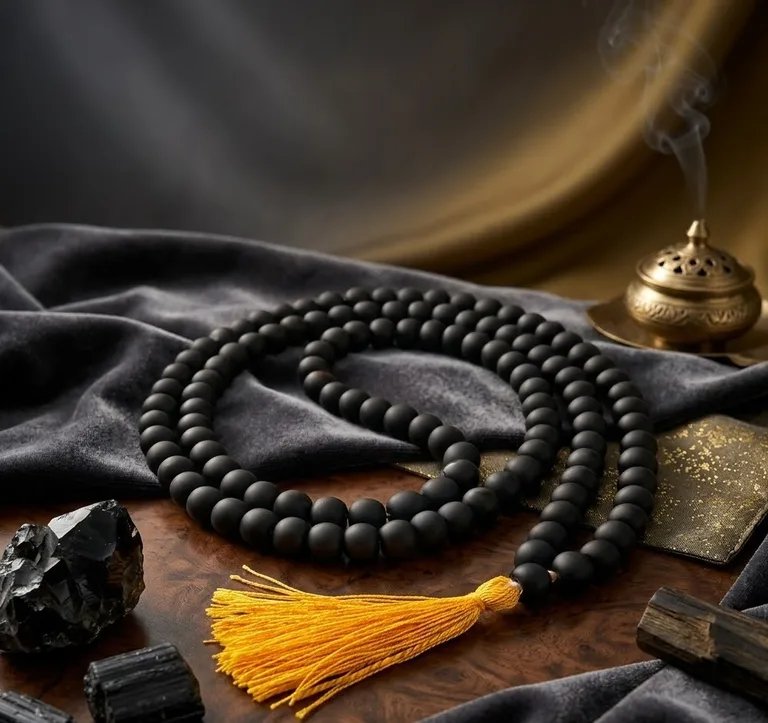 Original Natural Karungali Mala (Ebony Wood Mala) for Spiritual Growth, Meditation & Positive Energy 2