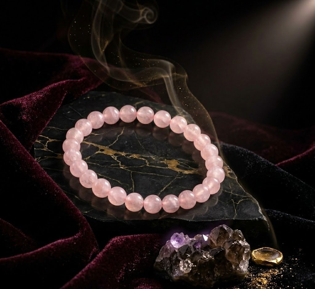 Original Natural Rose Quartz Bracelet for Love, Self-Love & Emotional Healing 2