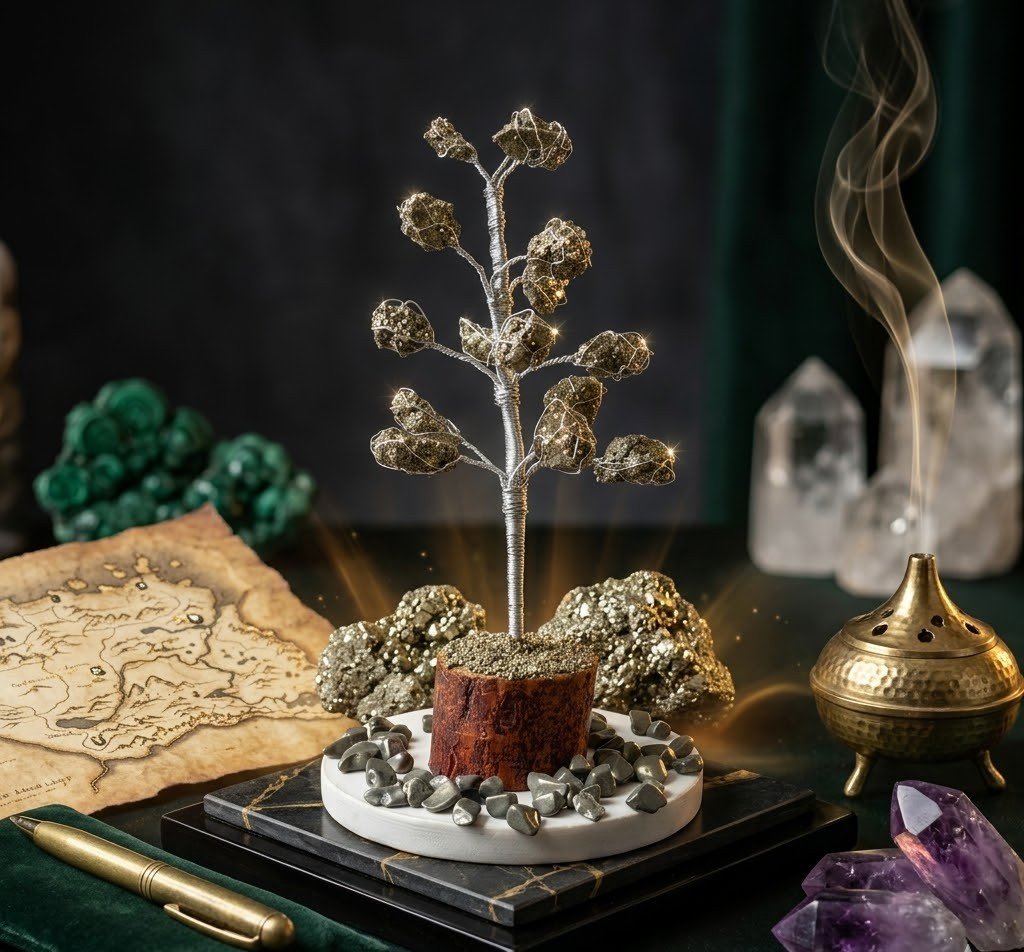 Original Natural Pyrite Crystal Tree for Wealth, Prosperity & Positive Energy 3
