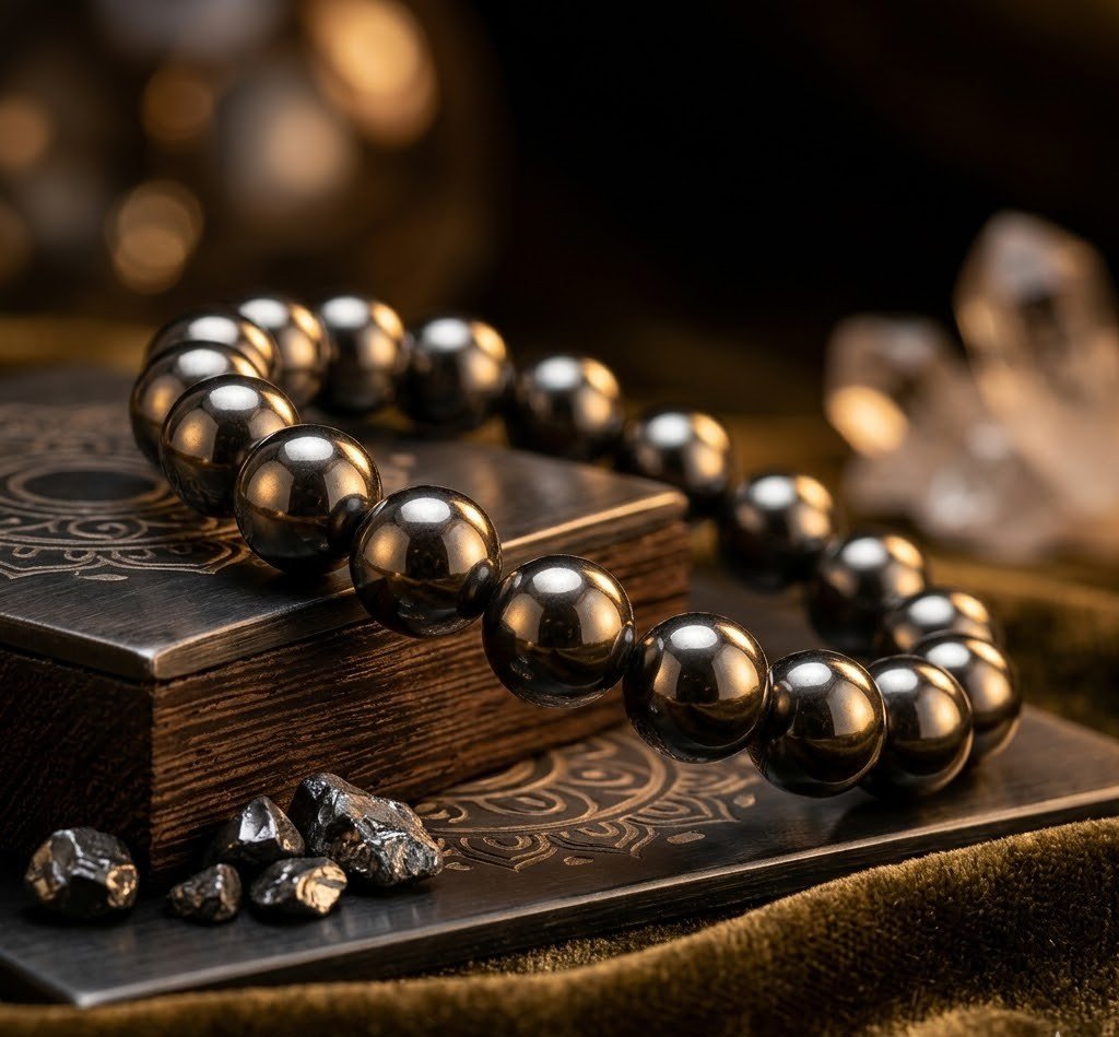 Original Natural Silver Hematite Bracelet for Protection, Grounding & Positive Energy 4