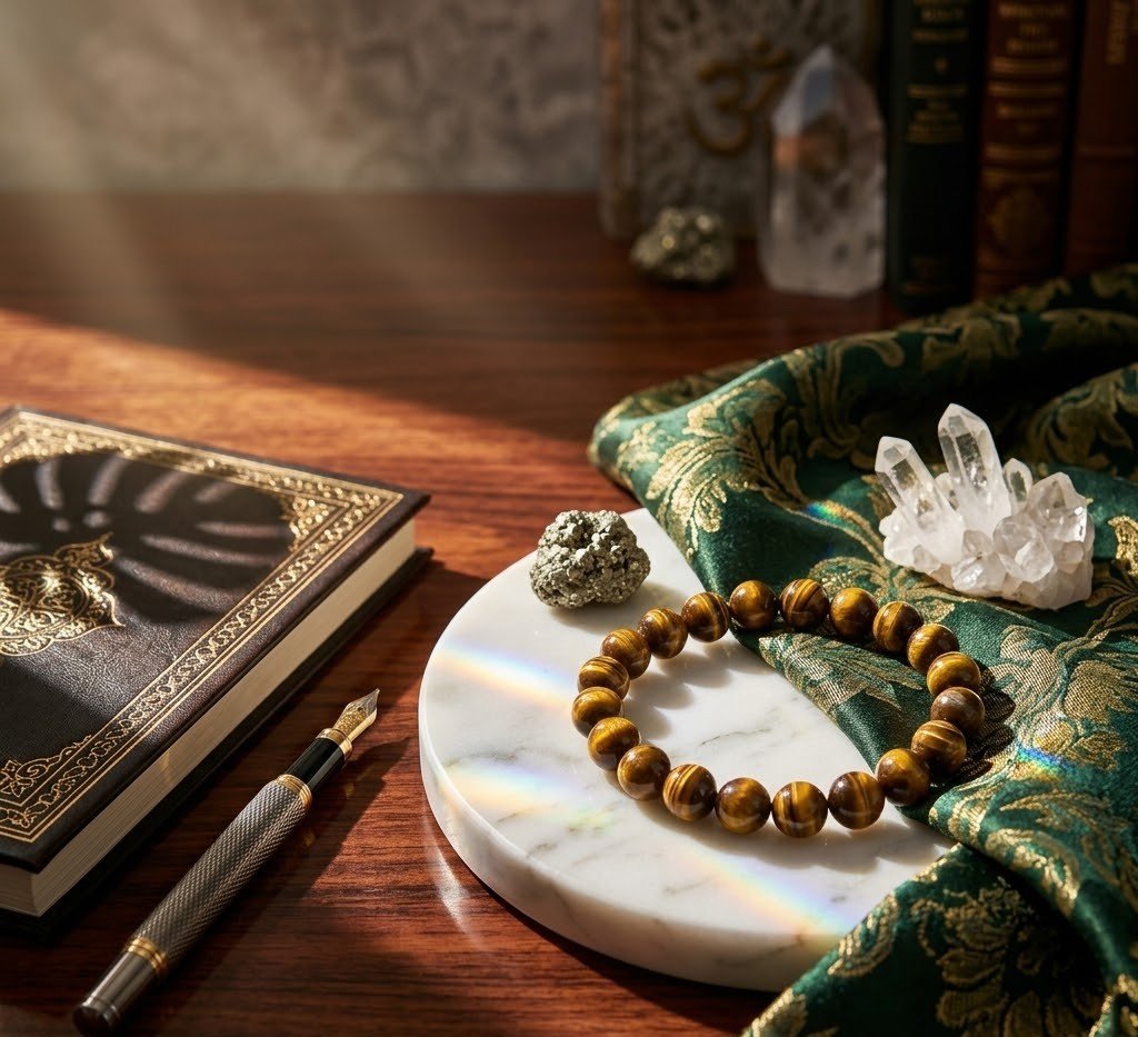 Original Natural Tiger Eye Bracelet for Confidence, Protection & Success