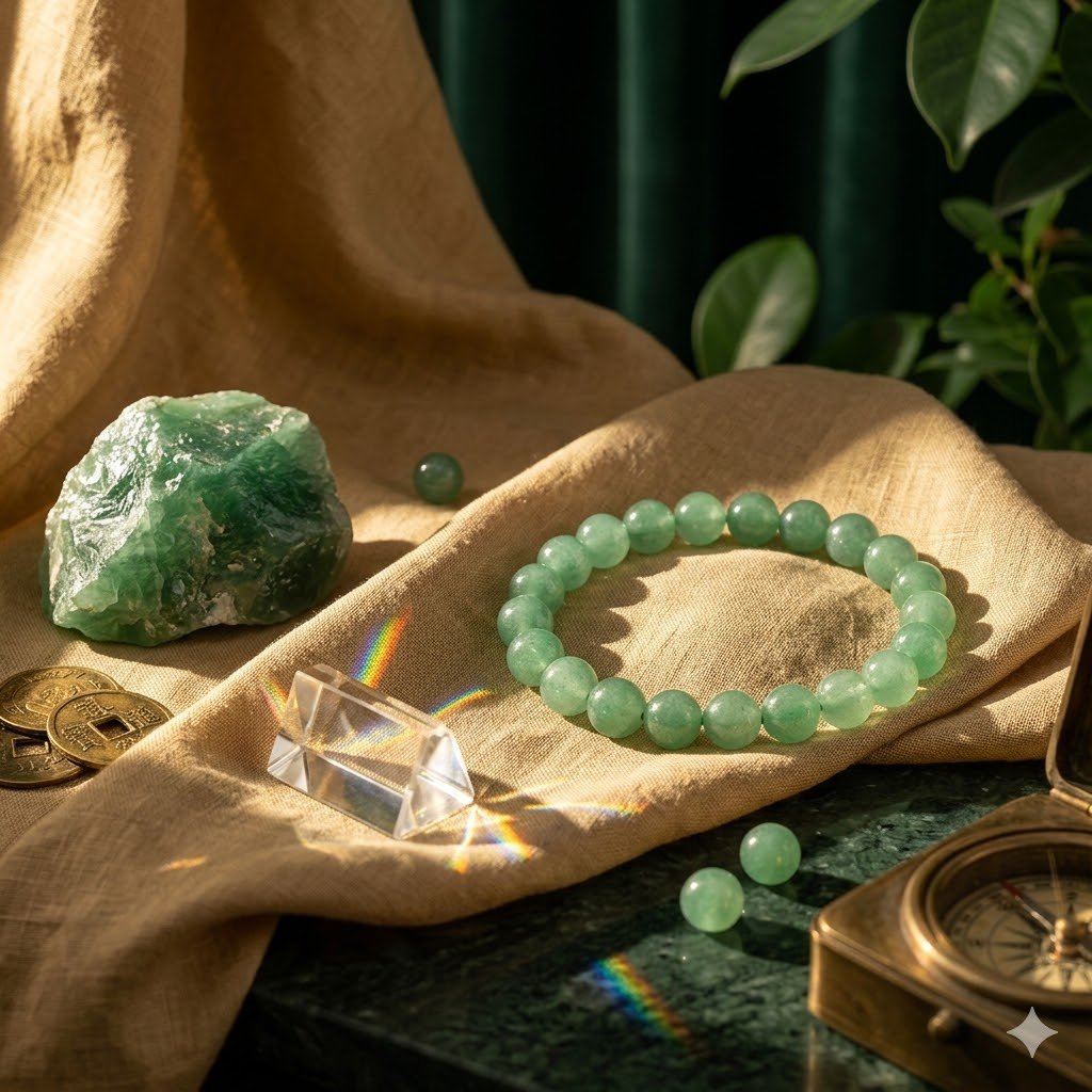 Original Natural Green Aventurine Bracelet for Luck, Prosperity & Growth