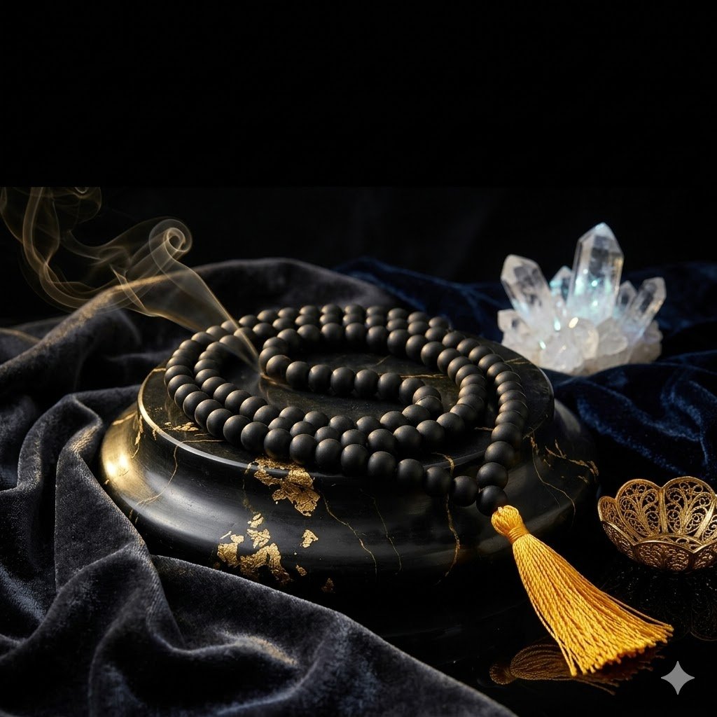 Original Natural Karungali Mala (Ebony Wood Mala) for Spiritual Growth, Meditation & Positive Energy 3
