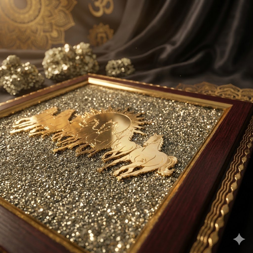 Original Natural Pyrite Horse Frame for Wealth, Success & Positive Energy | 2