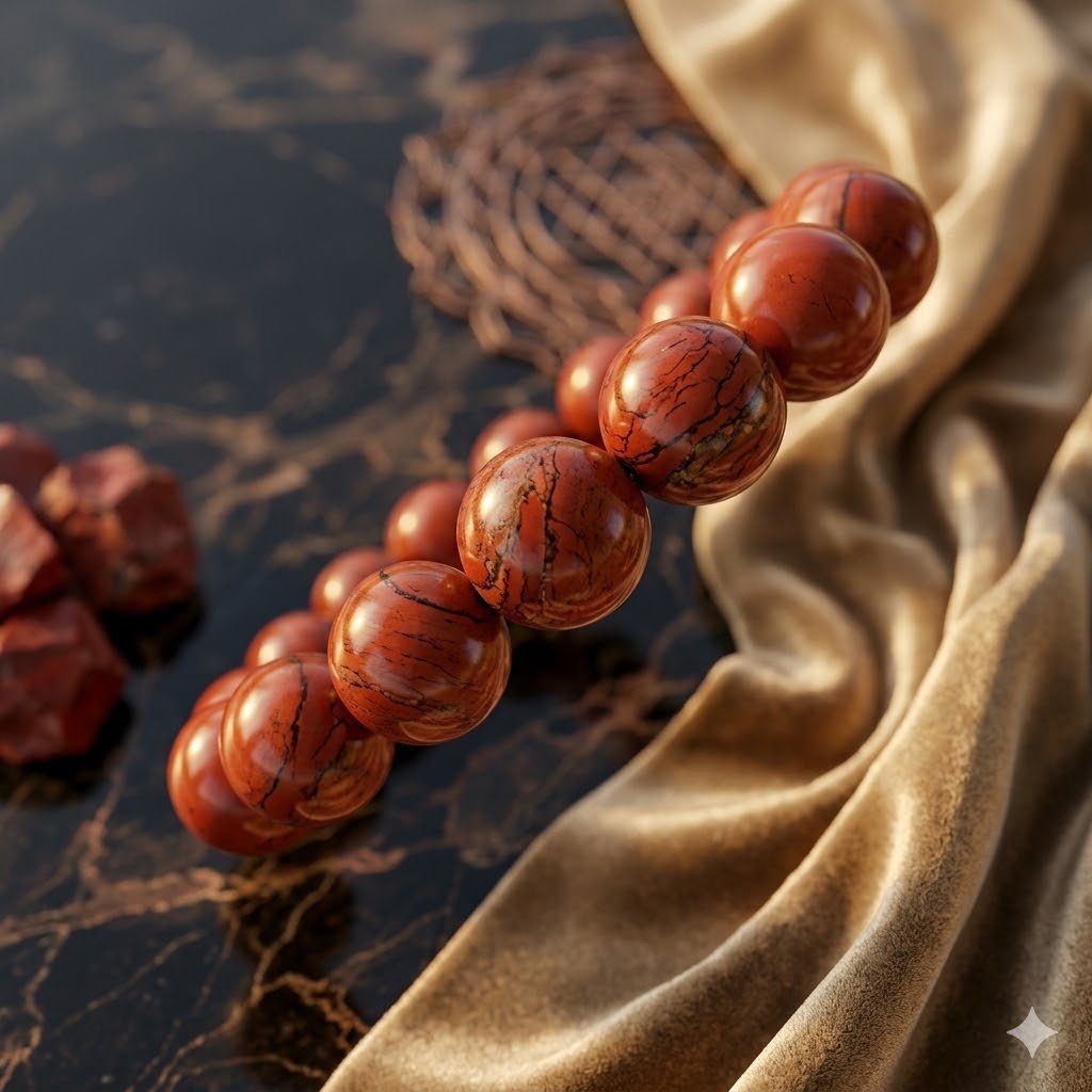 Original Natural Red Jasper Bracelet for Strength, Courage & Stability 3